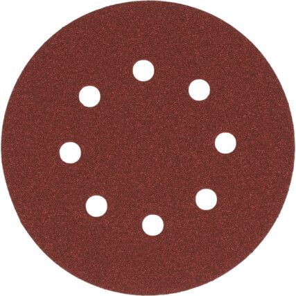 125mm H231 8 HOLE P120 VELCRO BACKED DISC (PK-100)