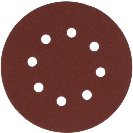 125mm H231 8 HOLE P180 VELCRO BACKED DISC (PK-100)