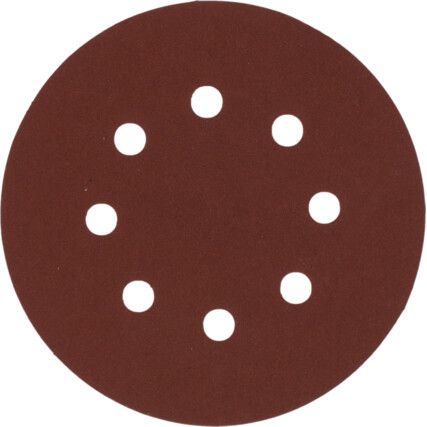 125mm H231 8 HOLE P240 VELCRO BACKED DISC (PK-100)