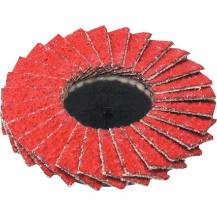 CERAMIQ, Flap Disc, R-TYPE, 50 x 6mm, Flat (Type 27), P60, Aluminium Oxide