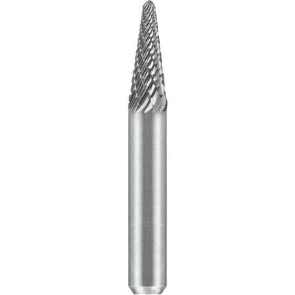 BALL NOSED CONE, 3MM DIA, 3MMSHANK, DOUBLE CUT / CUT 6