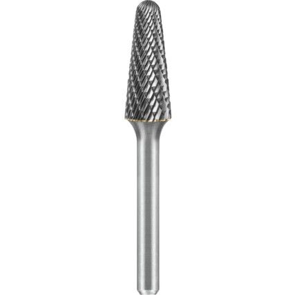 BALL NOSED CONE, 8MM DIA, 6MMSHANK, DOUBLE CUT / CUT 6