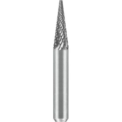 CONE, 3MM DIA, 3MM SHANK, DOUBLE CUT / CUT 6