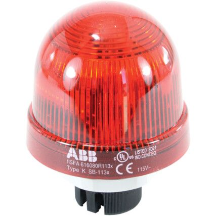 Light Element, Signal Beacon, Steady, With Integrated LED, Red