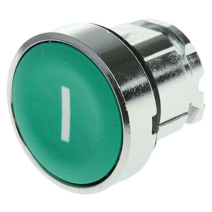 Push Button, Green Head Only, Marked "I", For Harmony XB4