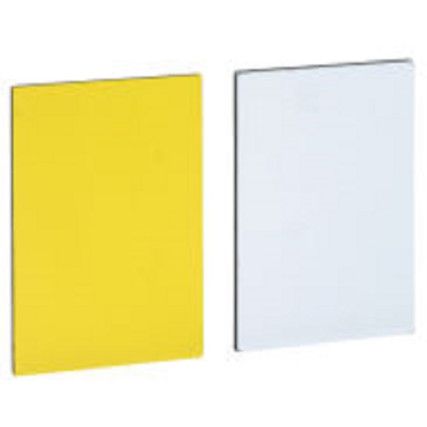 Harmony ZBY5102 Unmarked White/Yellow Legend 18x27mm for 30x50mm Legend Holder