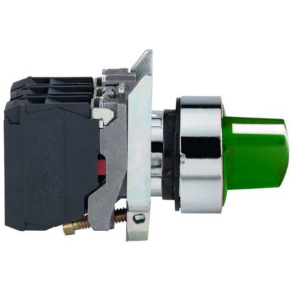 Harmony XB4 Complete Green Illuminated Selector Switch 24V