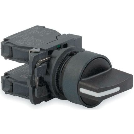 Rotary Switch, 3-Position Selector, Standard Lever, Stay Put, Non-Illuminated