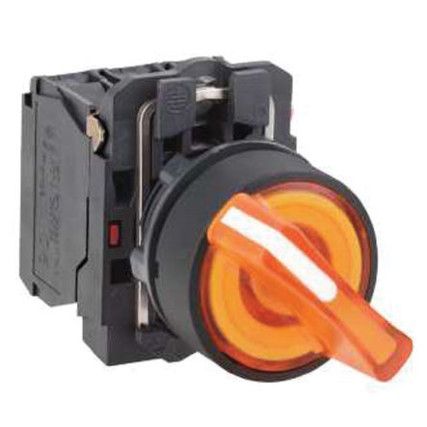 Harmony XB5 Complete Orange Illuminated Selector Switch 24V