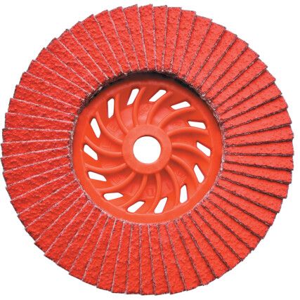 Flap Disc, 125 x 22.23mm, Conical (Type 29), P80, Ceramic