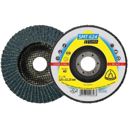 322759 SMT624 100X16MM 40 GRIT ZIRCONIUM FLAP DISC