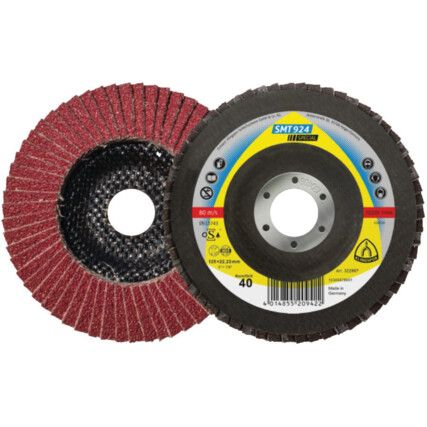 322862 SMT924 115X22,23MM 40 GRIT CERAMIC GRAIN FLAP DISC