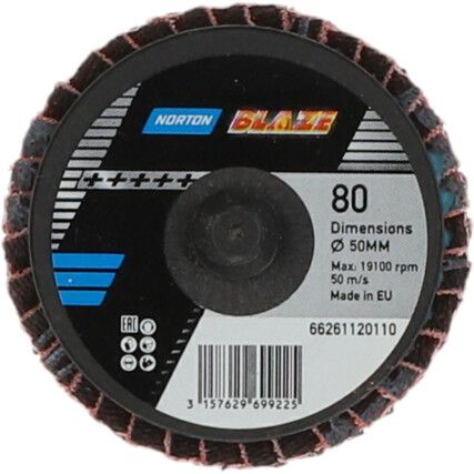 50mm R980P MINI FLAP DISC P80 TR TYPE (PK-10)