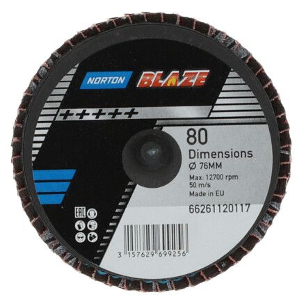 75mm R980P MINI FLAP DISC P80 TR TYPE (PK-10)