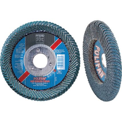 PFR, Flap Disc, 125 x 22.23mm, Conical (Type 29), P40, Zirconia