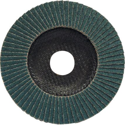 Flap Disc, 125 x 22.23mm, Conical (Type 29), P120, Zirconia