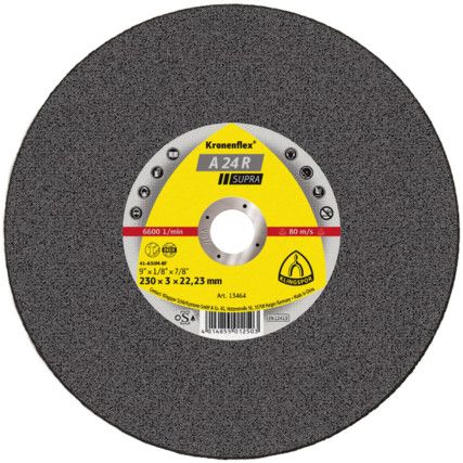 Cutting Disc, Kronenflex, 30-Medium/Coarse, 115 x 2.5 x 22.23 mm, Type 41, Aluminium Oxide