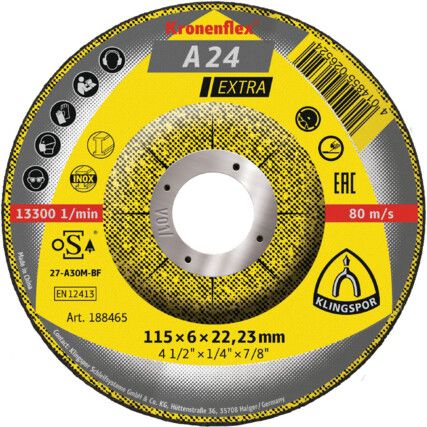 A24EXTRA GRINDING DISC 115X6X22MM