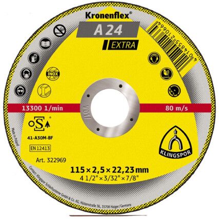 A24 EXTRA CUTTING DISC DPC115X2.5X22MM