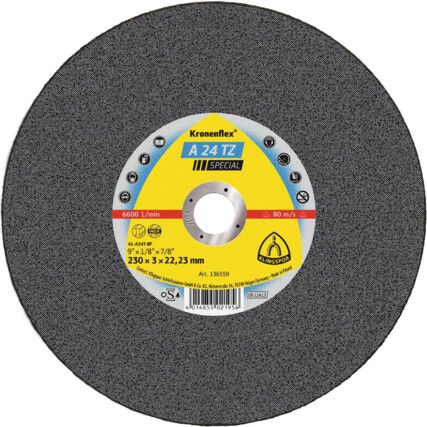 A24TZ SPECIAL CUTTING DISC 230X3X22MM