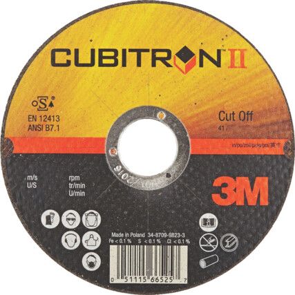 65170, Cutting Disc, Cubitron II, 60-Fine, 75 x 1 x 8 mm, Type 41, Ceramic