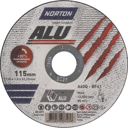 ALUMINIUM ULTRA THIN CUTTING DISC 115X1X22.23mm (PK-25)