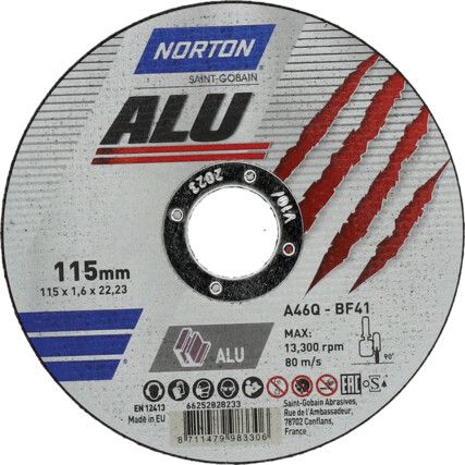 ALUMINIUM ULTRA THIN CUTTING DISC 115X1.6X22.23mm (PK-25)