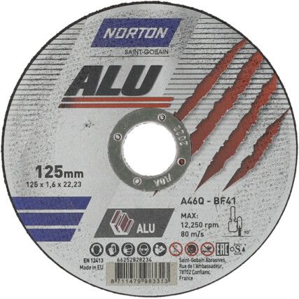 ALUMINIUM FLAT ULTRA THIN CUTTING DISC 125X1.6X22.23mm  (PK-25)