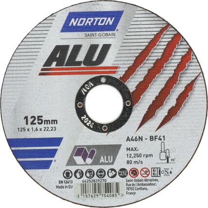 ALUMINIUM FLAT ULTRA THIN CUTTING DISC 125X1.6X22.23mm (PK-25)