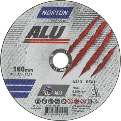 ALUMINIUM FLAT CUTTING DISC 180X2.5X22.23mm (PK-25)