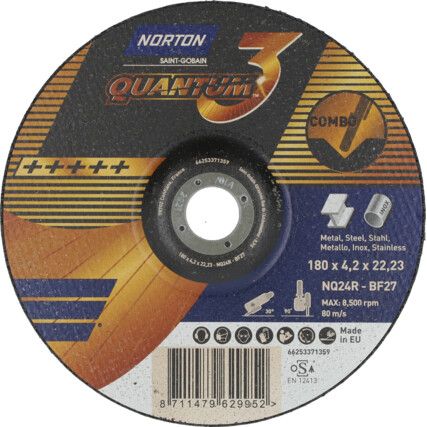 180x4.2x22.23mm T27 NQ24RNOR-QUANTUM3 GRINDING DISC