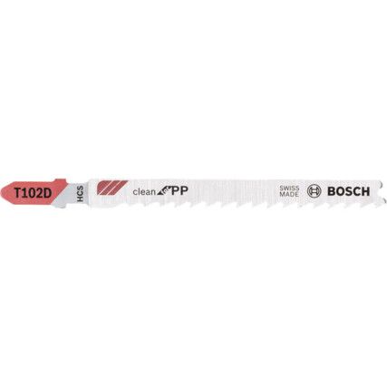 T102 D Clean for PP (Plastics) Jigsaw Blades - 2 608 667 444 PK-5