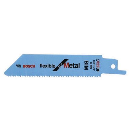 S 522 BF Flexible for Metal Sabre Saw blade 100 x 19 x 0.9mm (2608656011) PK-5