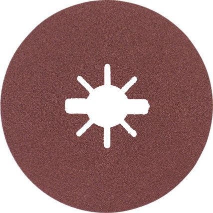 Fibre Disc, G120R444, 115mm x 22mm, Star Shaped Hole, P120, Aluminium Oxide