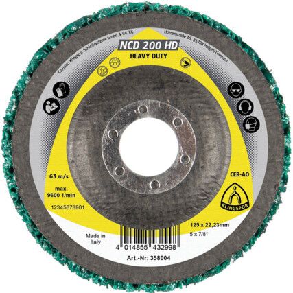 NCD200HD STRIP & CLEAN DISC 125MM(PK-5)