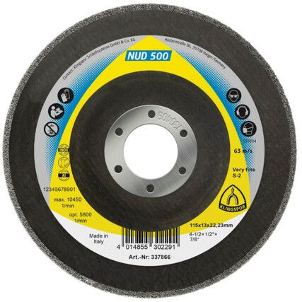 NUD500 UNITISED DISC 115MM GRD MED (PK-5)