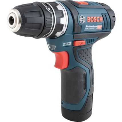 GSR 12V-15 FC, Cordless Drill Driver, Cordless, 1300rpm, Keyless, 10mm, 12V, 2x2.0Ah, L-Boxx