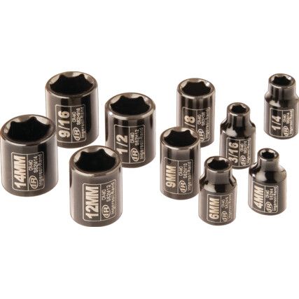 1/4"  UNIVERSAL SOCKETS SET CR-MO STEEL (ST-10)