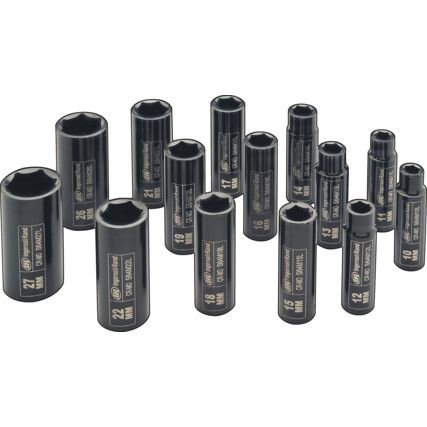 1/2"  METRIC UNIVERSAL LONG SOCKETS SET CR-MO STEEL (ST-14)