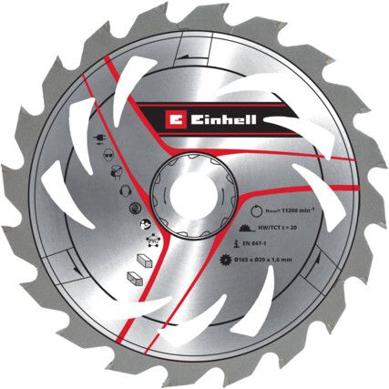 TCT THIN 165x20mm 20T, Circular Saw Accessory