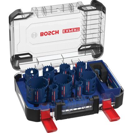 2608900448 13 PIECE EXPERT TOUGH MATERIAL HOLE SAW SET