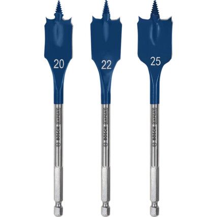 EXPERT SELFCUT SPEED SPADE DRILL BIT SET - 20/22/25MM