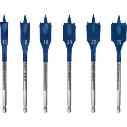 EXPERT SELFCUT SPEED SPADE DRILL BIT SET -13/16/19/20/22/25MM