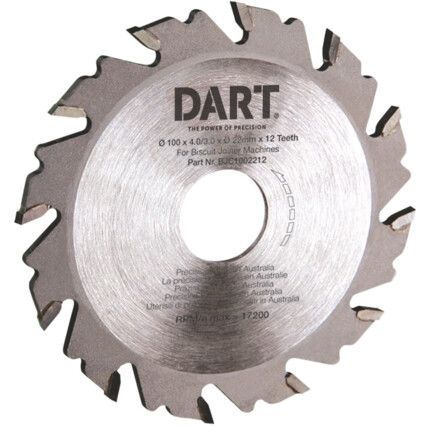 BJC1022212 DART BISCUIT CUTTING BLADE 102DMMx22Bx12Z