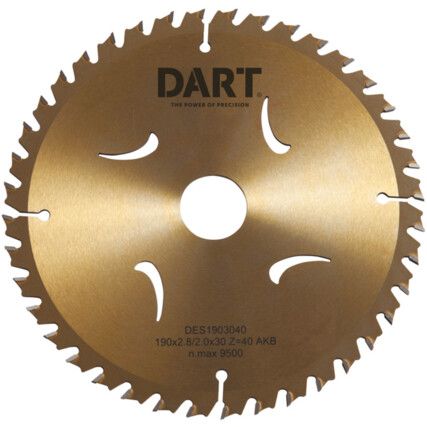 DES2303040 DART GOLD ATB WOOD SAW BLADE 230DMMx30Bx40Z