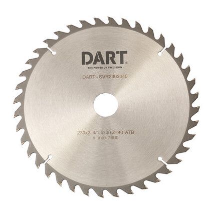 SVR1362020 DART SILVER WOOD SAW BLADE 136DMMx20Bx20Z