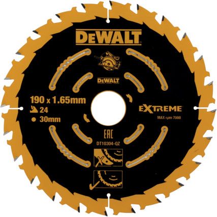 DT10304-QZ Extreme Framing Corded Circular Saw Blade  190 x 30mm x 24T