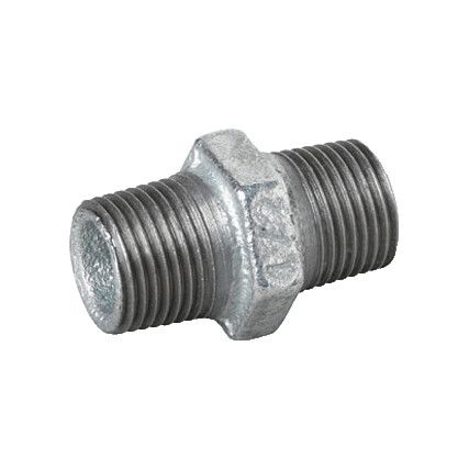 G24Hn British/Din Standard Hex Nipple Galvanised