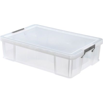 Storage Box with Lid, Clear, 680x440x170mm, 37L