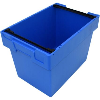 SOLID SIDED BALE ARM CRATE BLUE 600X400X420mm